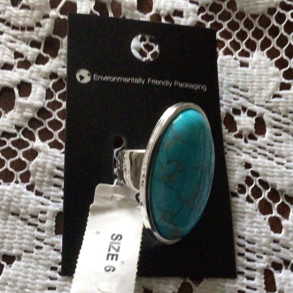 Ring blue oval new